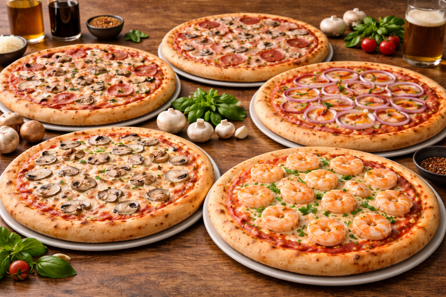 Frisch gemachte Pizza
